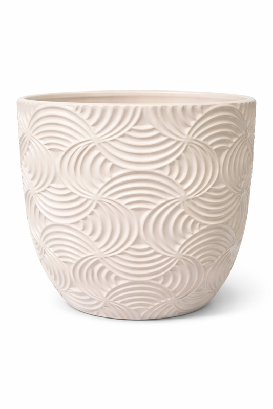 White Skandi Ceramic Plant Pot - 13cm | Houseplant Pot