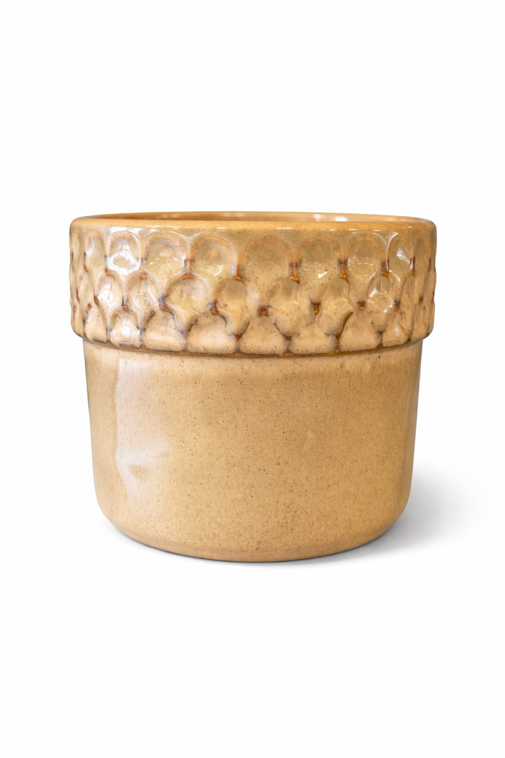 Beige Ceramic Plant Pot - 12cm | Houseplant Pot