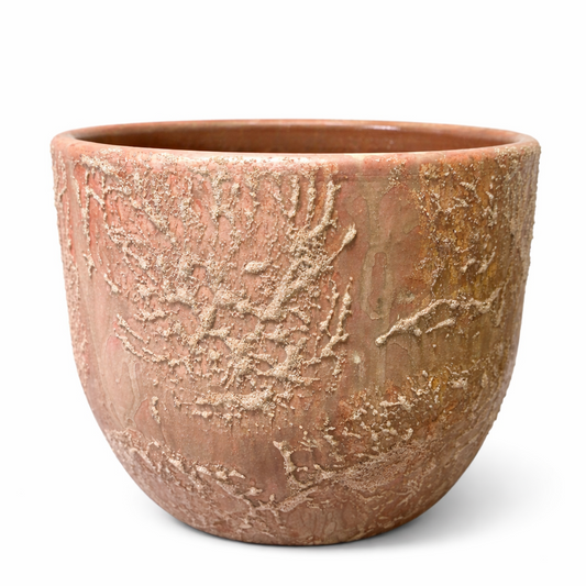 Red Glitter Decorated Ceramic Pot - 16cm | Houseplant Pot