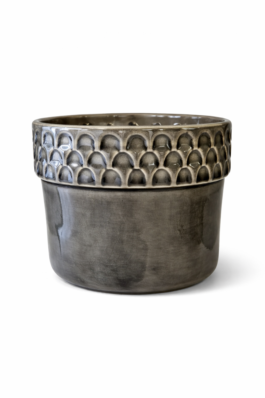 Black Ceramic Plant Pot - 12cm | Houseplant Pot