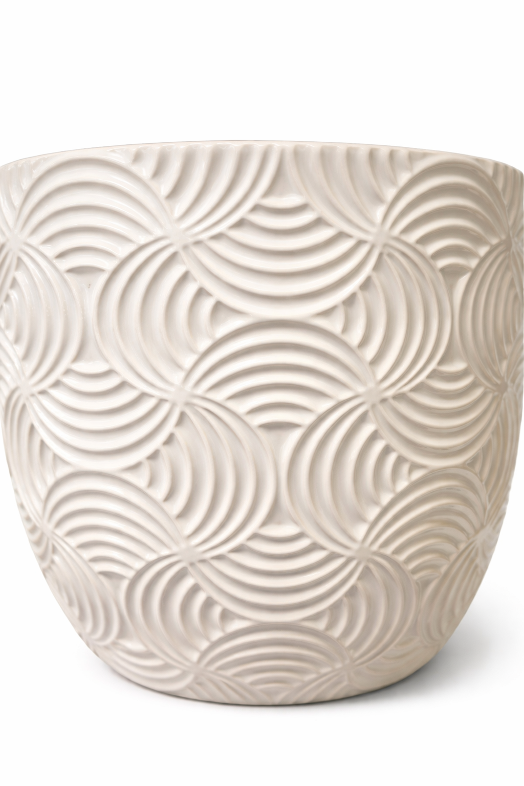 White Skandi Ceramic Plant Pot - 13cm | Houseplant Pot