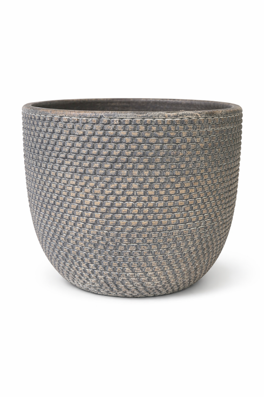 Navy and Gold Ceramic Plant Pot - 12cm | Houseplant Pot